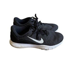 Nike Women Size 6.5 Black Athletic Running Comfort Lace Up Flex Trainer Sneakers